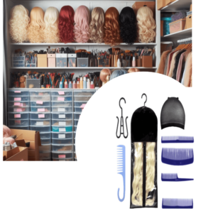 Clear Vista Wig Storage Set